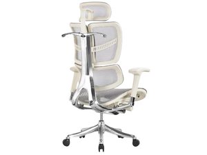 Miniatura 1 - Bílý kancelářské křeslo ergonomiczny siatkowy s čelem perspektiva