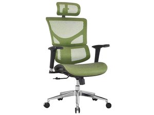 Miniatura 1 - Kancelářské křeslo ergonomiczny zelený siatkowy s čelem perspektiva