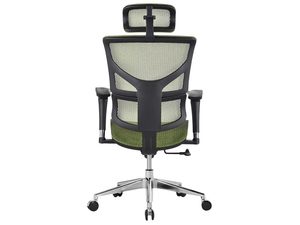 Miniatura 3 - Kancelářské křeslo ergonomiczny zelený siatkowy pohled z zadní části konstrukce