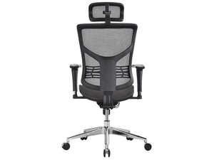Miniaturka 3 - Fotel biurowy ergonomiczny szary siatkowy widok z tyłu konstrukcja