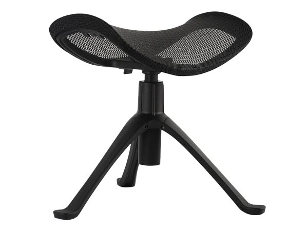 Podnožka biurowy černý siatkowy ergonomiczny pohled čelní