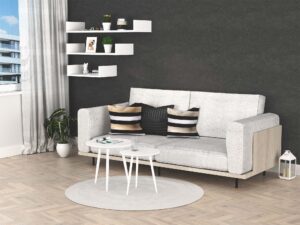Miniaturka 5 - Białe półki ścienne wiszące z otwartymi przegrodami