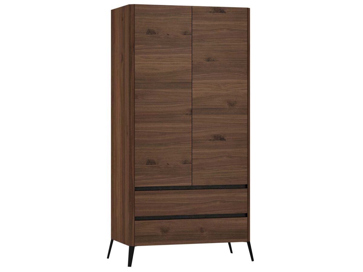 Kleiderschrank 2D2S Baltimore Nussbaum LUMERIA