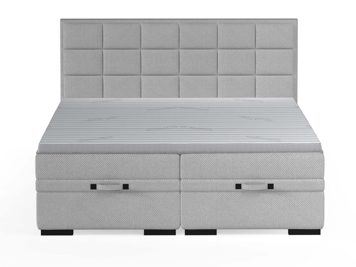 Doppel-Boxspringbett mit Topper und Bettkasten SEMENO