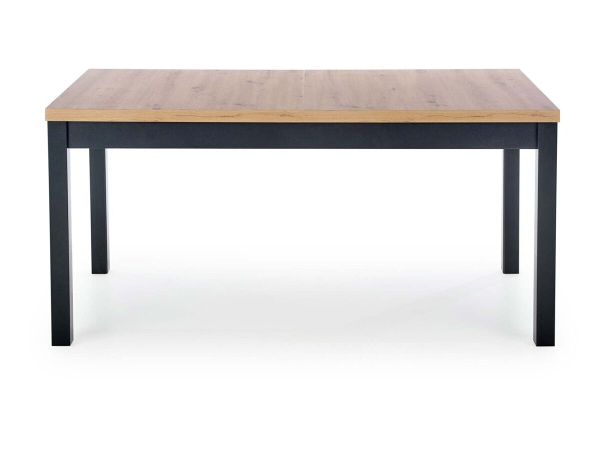 Ausziehbarer Esstisch quadratisch Artisan Eiche schwarz TS 45