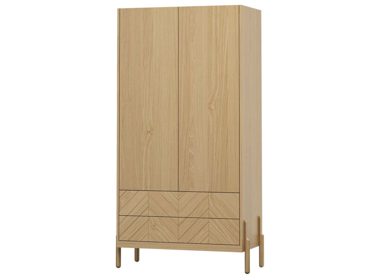 Kleiderschrank 2D2S Eichenfurnier ENZA SAVIERO