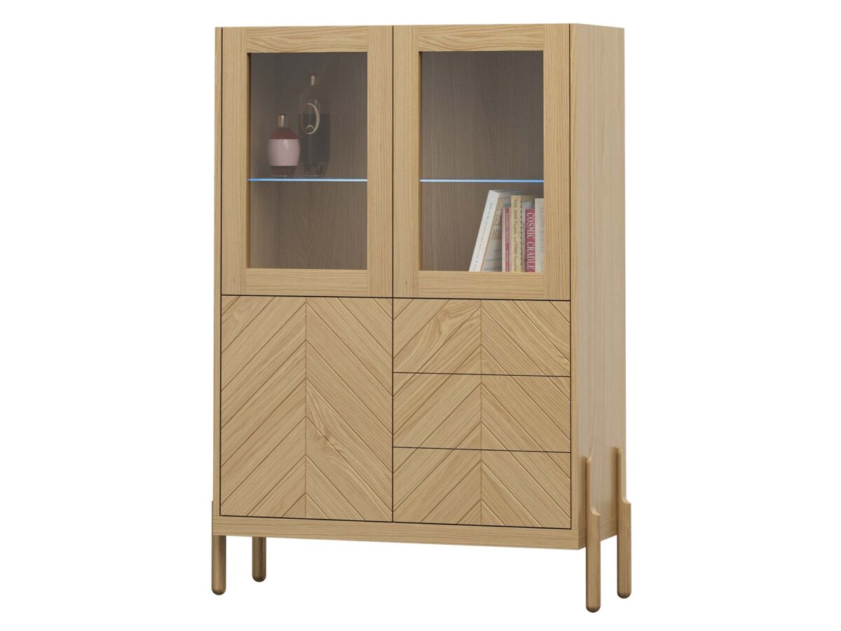 Vitrine 3D3S Eichenfurnier ENZA SAVIERO