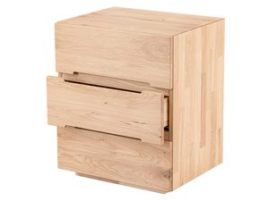 Miniatura 1 - Dubová skříňka nocna se dvěma otevřenými zásuvkami perspektiva