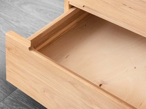 Miniatura 5 - Dubová skříňka nocna detail otwartej zásuvky interiér konstrukcji