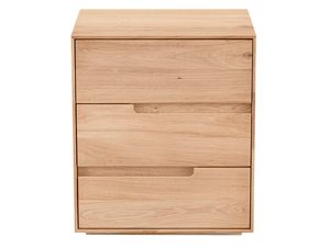 Miniatúra 8 - Dubová komoda s tromi zásuvkami a vyrezanými úchytkami, pohľad spredu