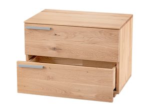 Miniatura 3 - Skříňka nocna dubová s otevřenou spodní zásuvkou perspektiva