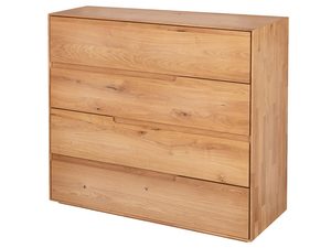 Miniatura 1 - Dubová komoda se čtyřmi zásuvkami vyříznuté úchyty perspektiva