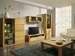 Miniaturka 6 - Meble drewniane dębowe w naturalnym kolorze do salonu