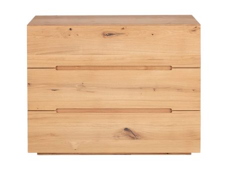 Pojemna drewniana komoda Macari 3L