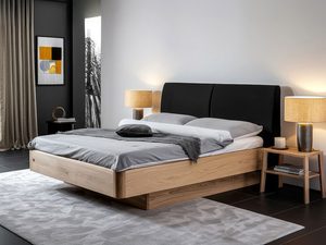 Miniatura 5 - Dubová postel s čelem grafitovým v moderní ložnice z szafkami nocnymi