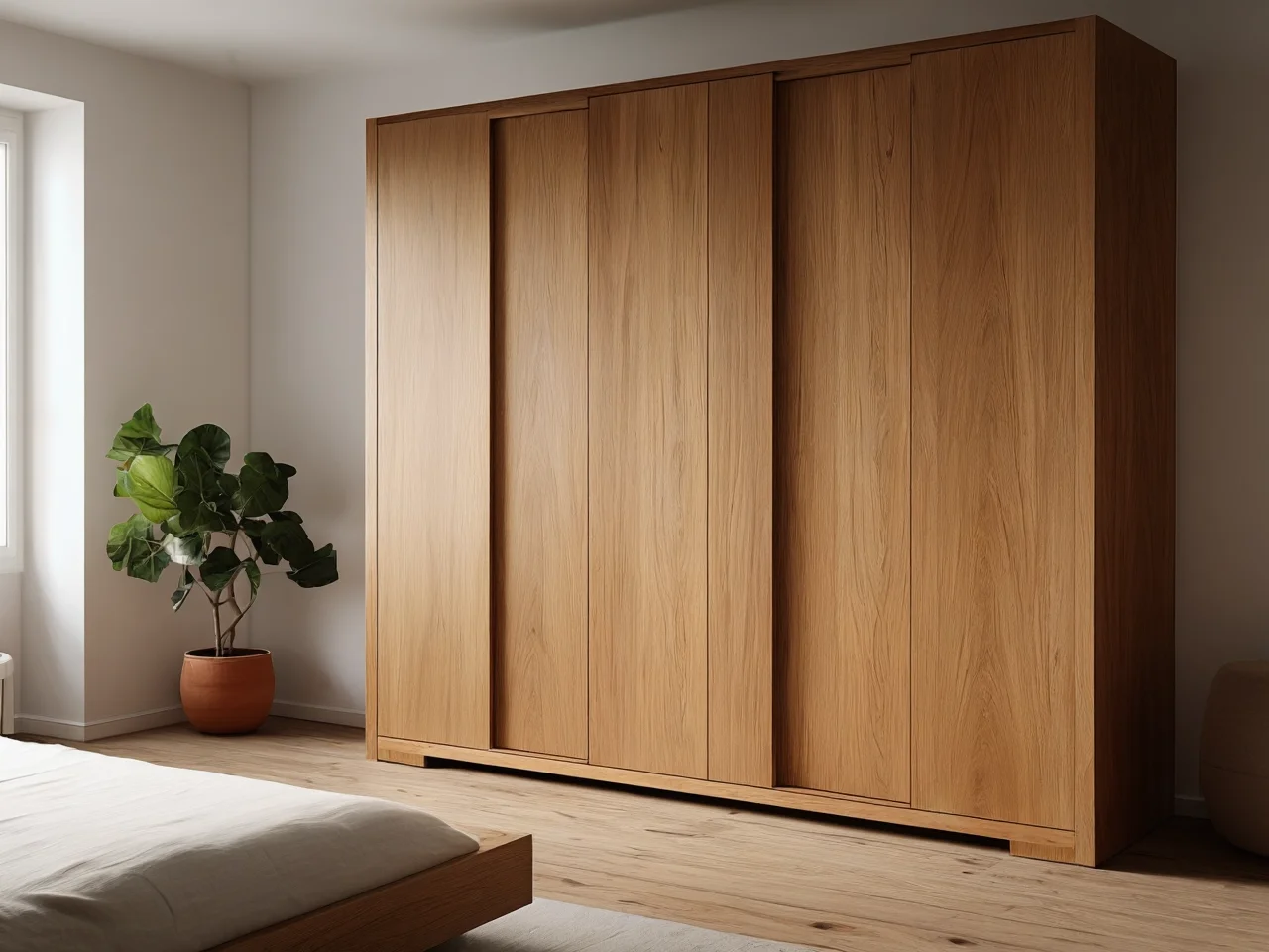 Elegantní šatní skříň dubová masivní dřevo