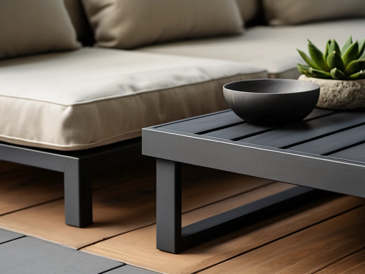 Moderní zestaw mebli ogrodowych z aluminium