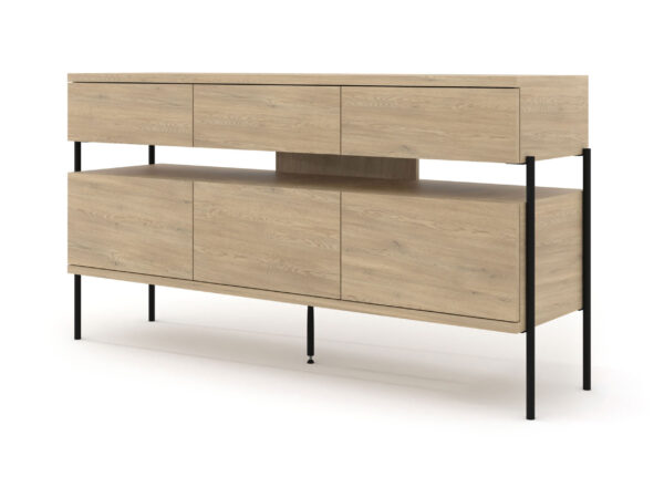Kommode Fly push to open 150 cm Eiche Cremona
