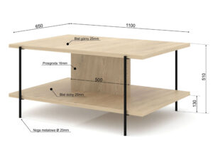 Miniatura 2 - Konferenční stolek Fly 110 cm dub cremona