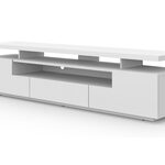 Miniatúra 4 - RTV skrinka, biela, so zásuvkami a otvoreným výklenkom na techniku