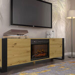 Miniaturbild 3 - TV-Lowboard Takoz mit Kamin push to open 180 cm Eiche Artisan