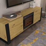 Miniaturbild 4 - TV-Lowboard Takoz mit Kamin push to open 180 cm Eiche Artisan