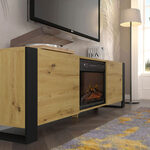 Miniaturbild 5 - TV-Lowboard Takoz mit Kamin push to open 180 cm Eiche Artisan