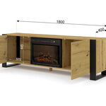 Miniaturbild 2 - TV-Lowboard Takoz mit Kamin push to open 180 cm Eiche Artisan
