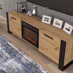 Miniaturbild 4 - TV-Lowboard Irfan mit Kamin 180 cm Eiche Artisan