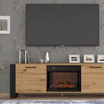 Miniaturbild 5 - TV-Lowboard Irfan mit Kamin 180 cm Eiche Artisan