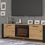 Miniaturbild 6 - TV-Lowboard Irfan mit Kamin 180 cm Eiche Artisan