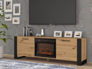 Miniatura 6 - TV stolek Irfan s krbem 180 cm, dub artisan