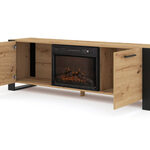 Miniaturbild 1 - TV-Lowboard Irfan mit Kamin 180 cm Eiche Artisan