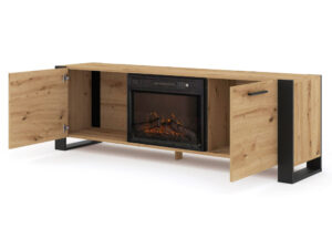 Miniatura 1 - TV stolek Irfan s krbem 180 cm, dub artisan