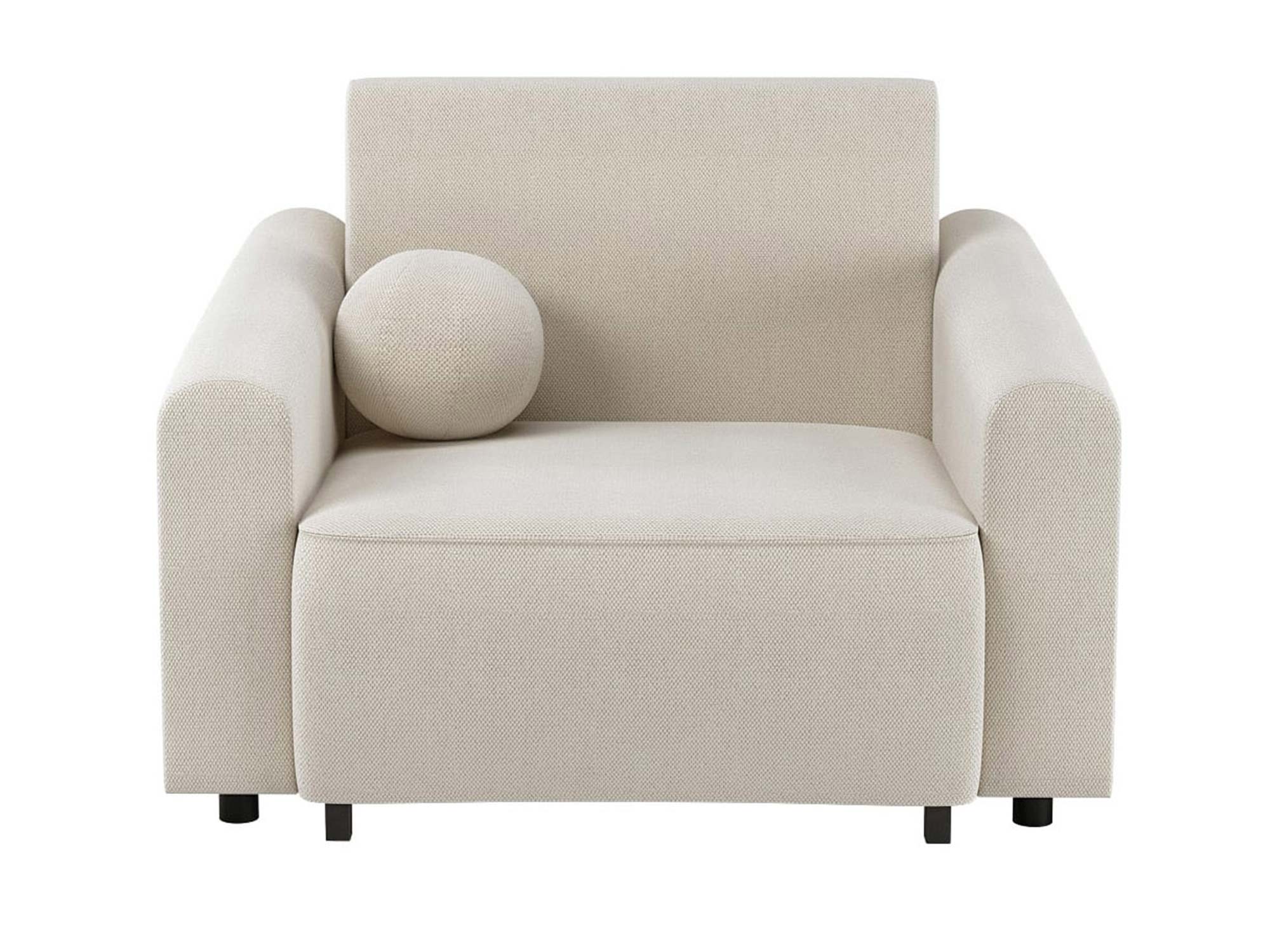 Fotel Nell z funkcją spania i pojemnikiem 115 cm, spanie 80x195 cm