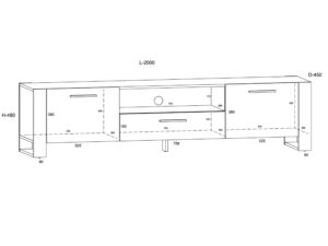 Miniatura 6 - TV stolek Irfan 200 cm, dub grange