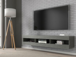 Miniatura 4 - Závěsný nebo stojící TV stolek Mona 160 cm, šedý