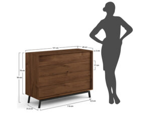 Miniatura 1 - Komoda dubová 120 cm Oak Elegance Tabacco