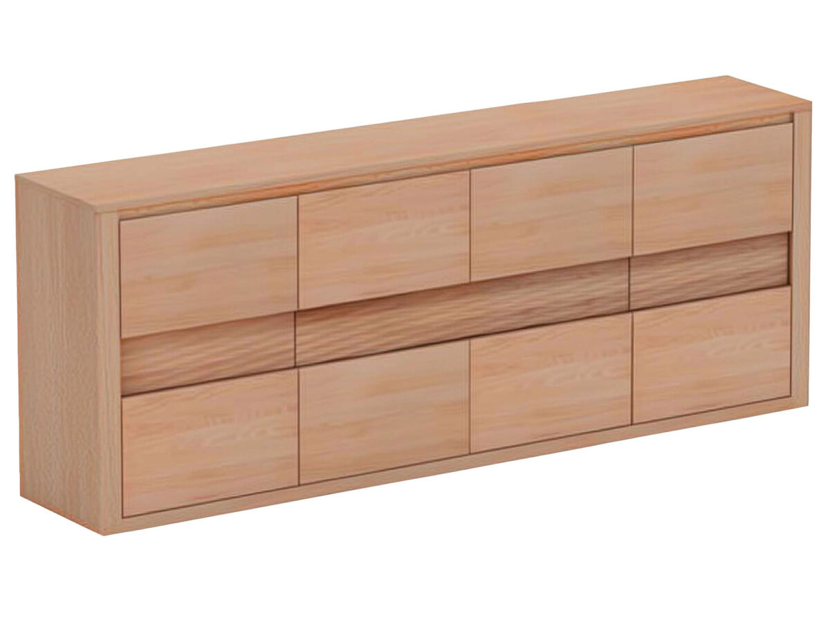 Dřevěná komoda dub pískový 234 cm NOCTELLE IV