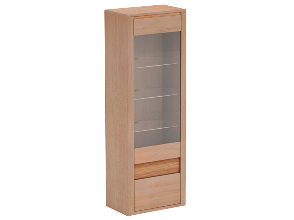 Moderní dubová vitrína 69×202 cm NOCTELLE I