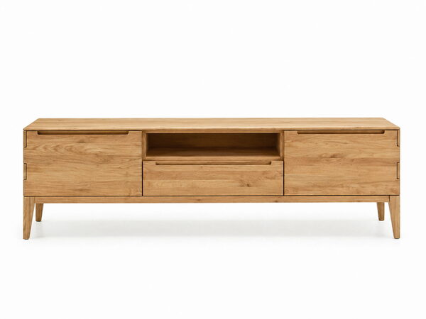 Schrank RTV aus Holz Eiche mit Schublade i Nische