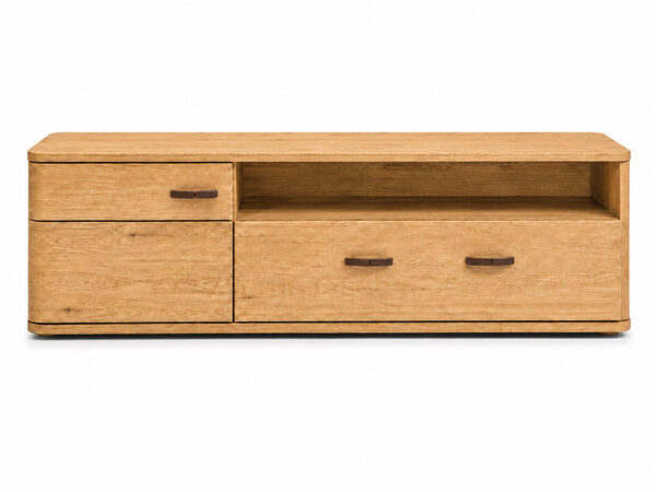 Kleines Eichen-TV-Lowboard fürs Wohnzimmer Dorset