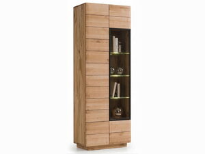 Miniatura 1 - Designová vitrína dubová ALVERA z masivního dřeva