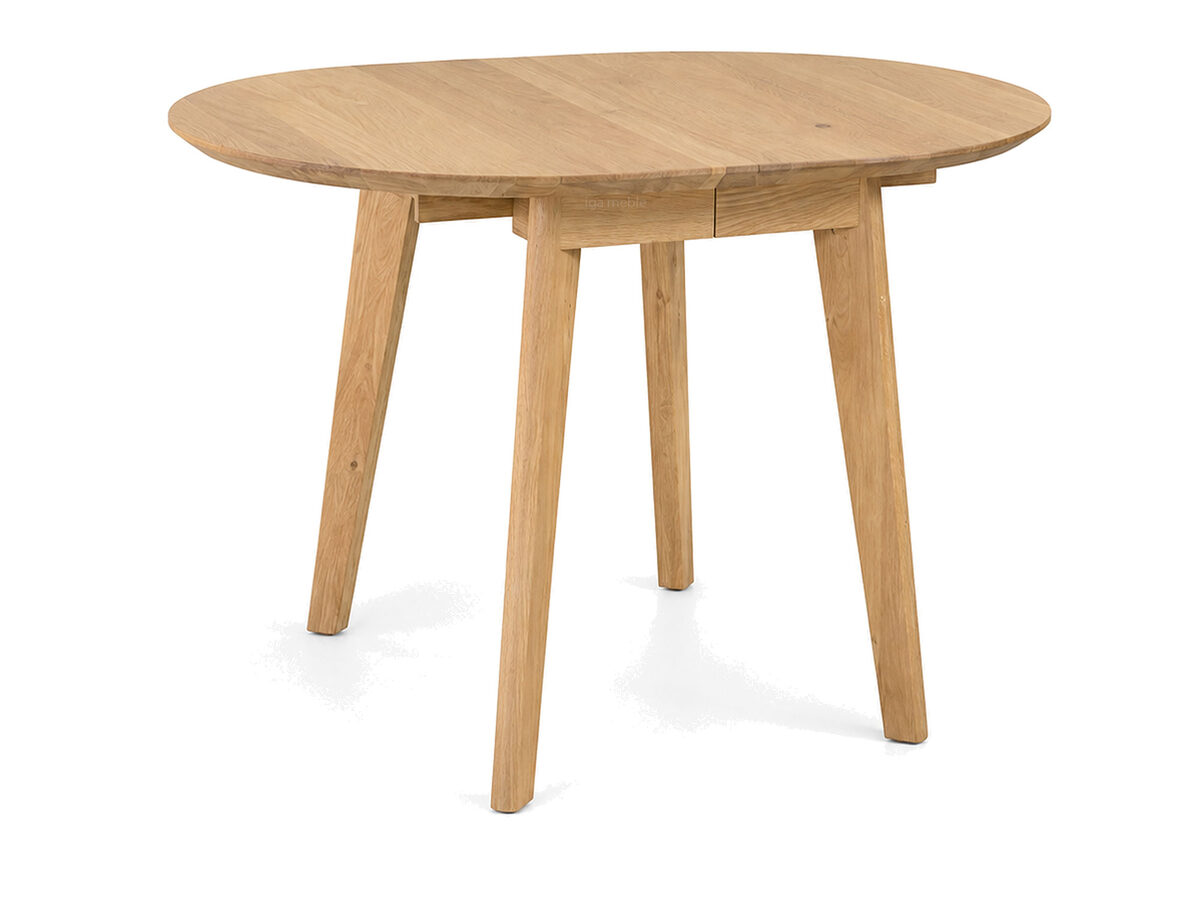 Ausziehbarer ovaler Esstisch Eiche geölt 120×90 cm TERI 2311