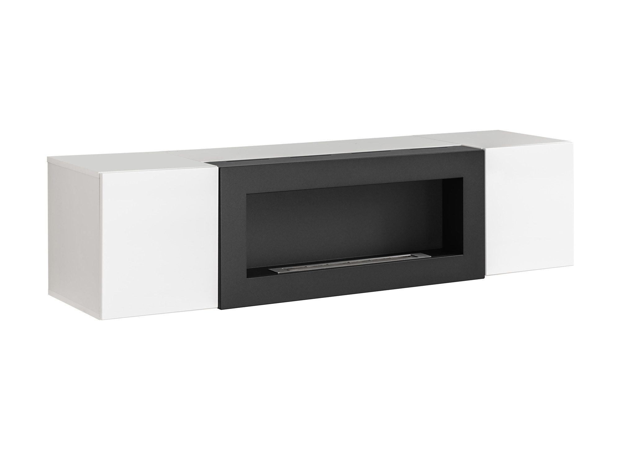 Komoda Flavero 160 cm bílá / bílý lesk s biokrbem