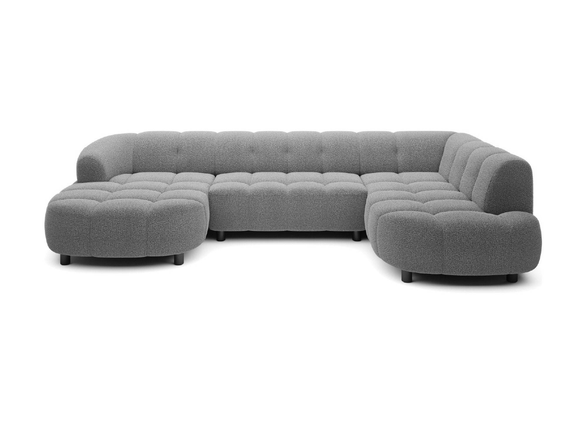 Ecksofa Velaro 355 cm in U-Form auf weißem Hintergrund