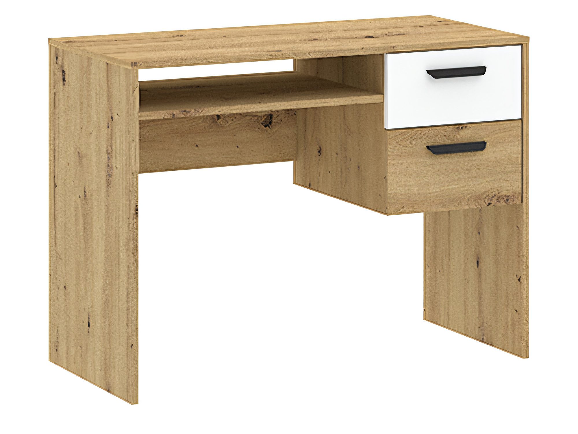 Psací stůl Veldaro Duo 100 cm dub artisan a bílá