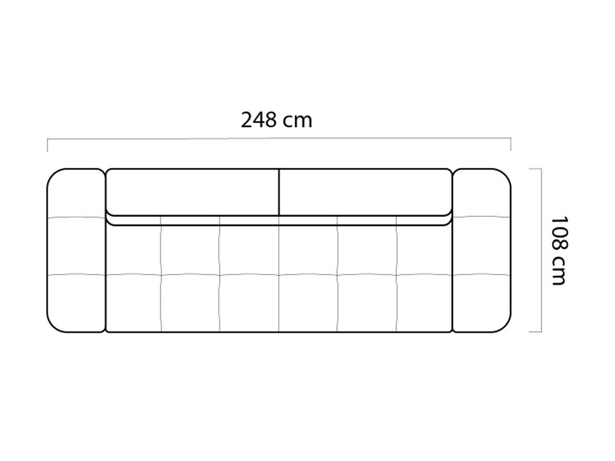 Rzut z góry sofy Virello 248 cm