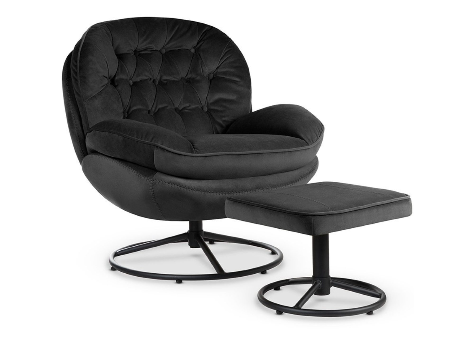 Fotel obrotowy tapicerowany Velario 83 cm