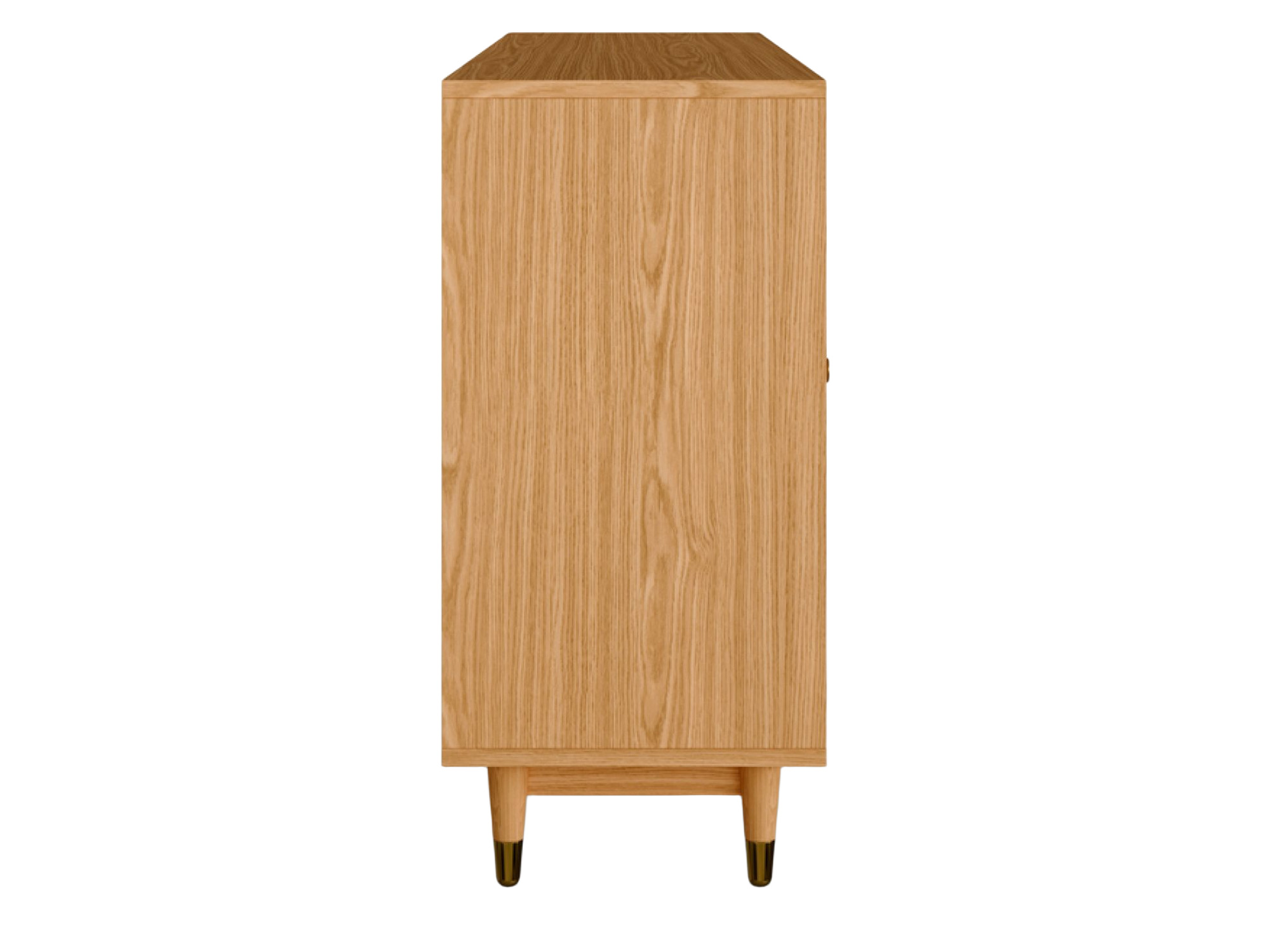 Eichenkommode Jorvano 190 cm, Fischgrätmuster, goldene Details – Bild 7